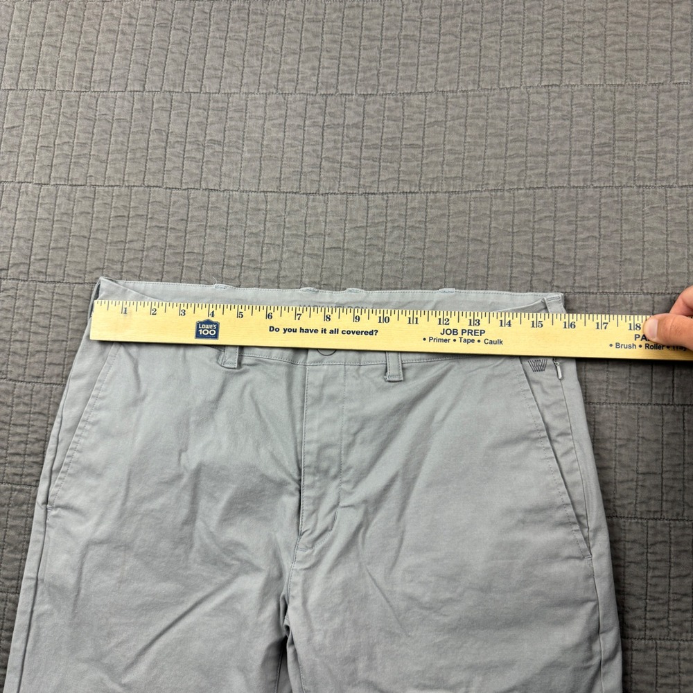 Mack Weldon Radius Chino Pants Mens 32x32 (32x30) Grey Stretch Tech Performance - Picture 12 of 15